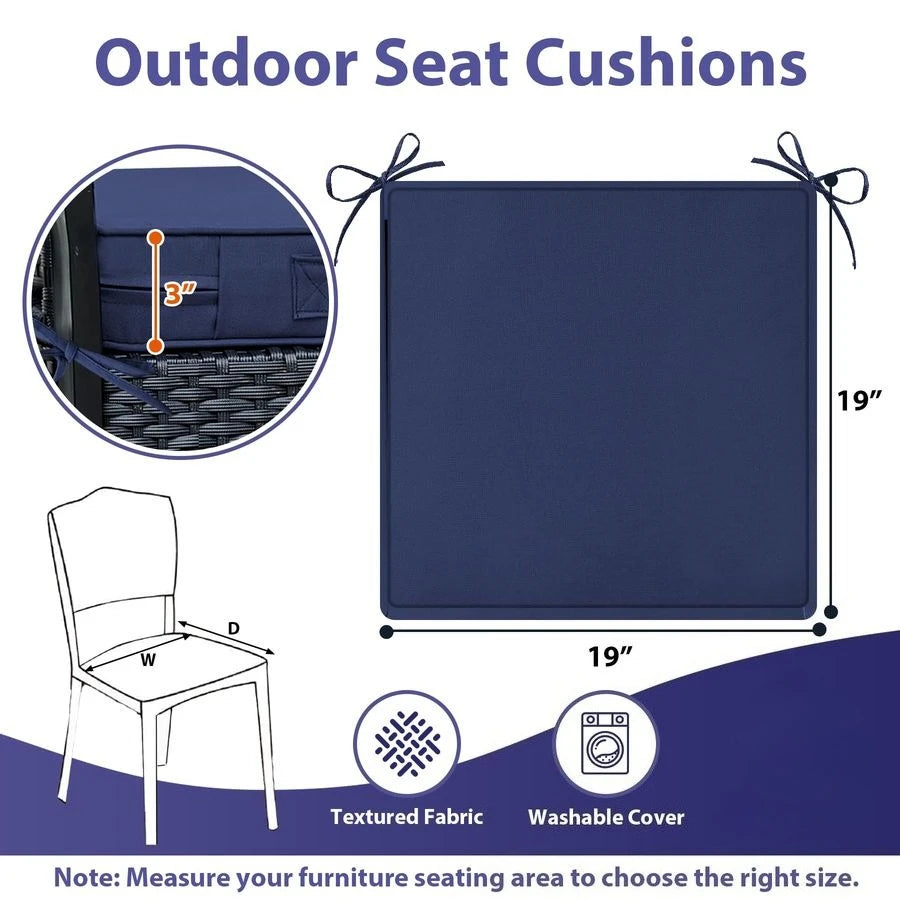 Waterproof Outdoor Seat Cushions Set of 4 for Patio Furniture