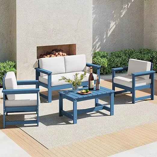 Outdoor Conversation Couch Set 4 Piece Patio Furniture Collection