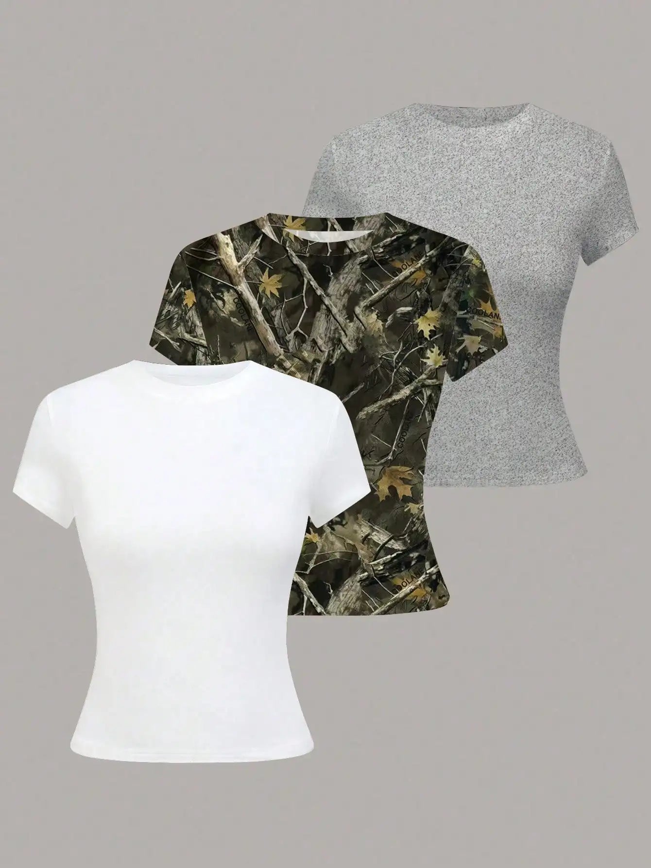 Women's Short Sleeve Knit T Shirt With Elastic Fabric