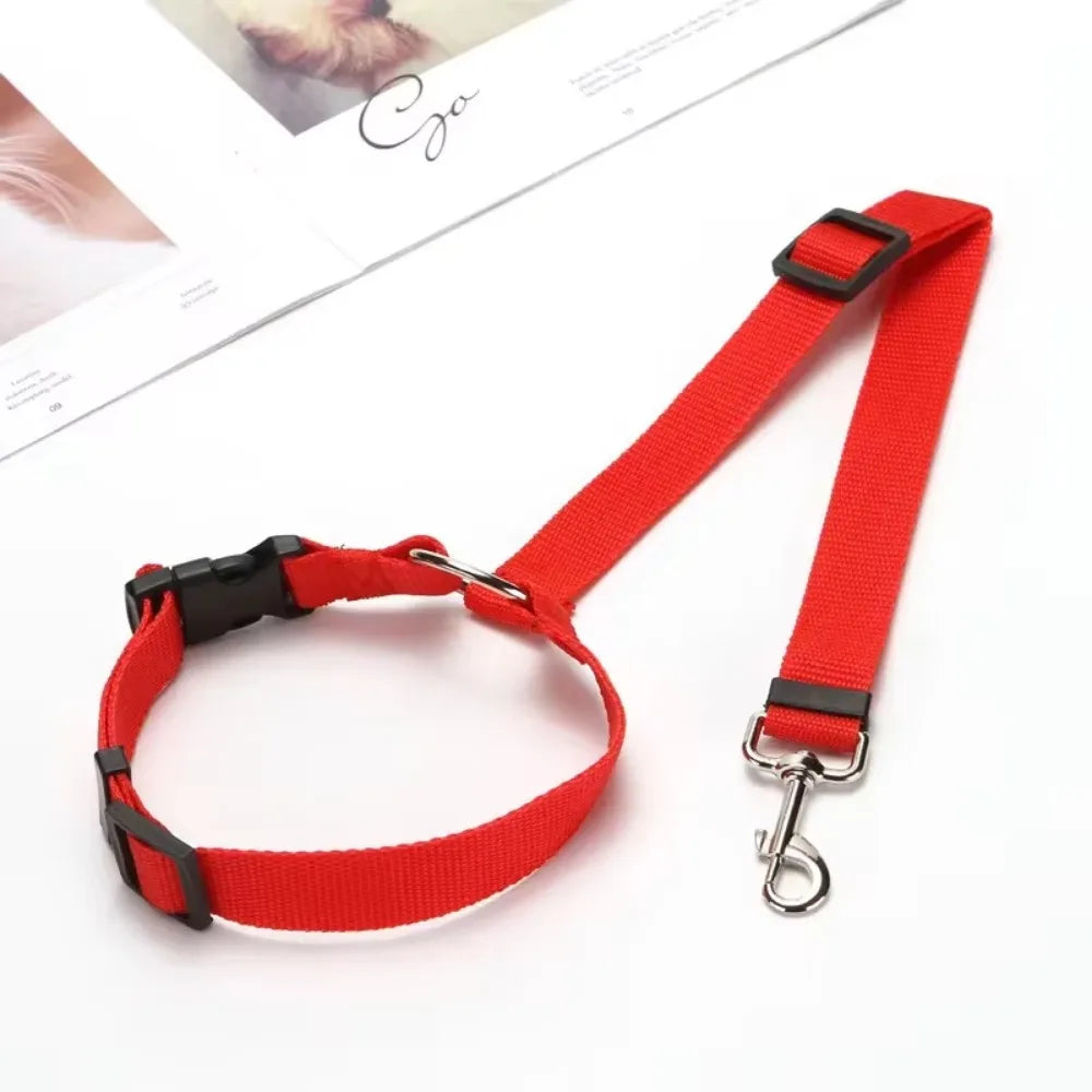 Solid Color Pet Backseat Safety Belt Adjustable