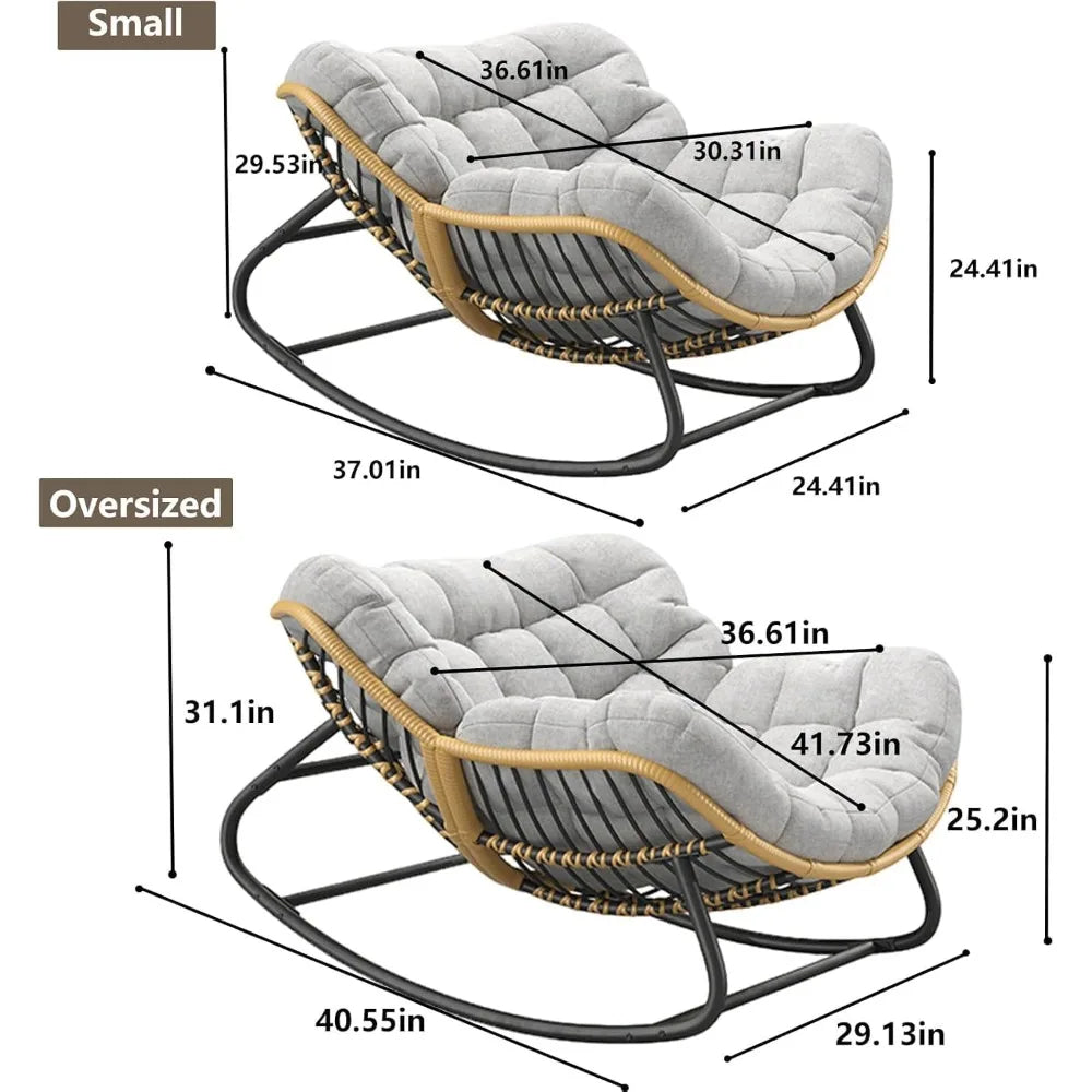 Rattan Wicker Outdoor Rocking Chair