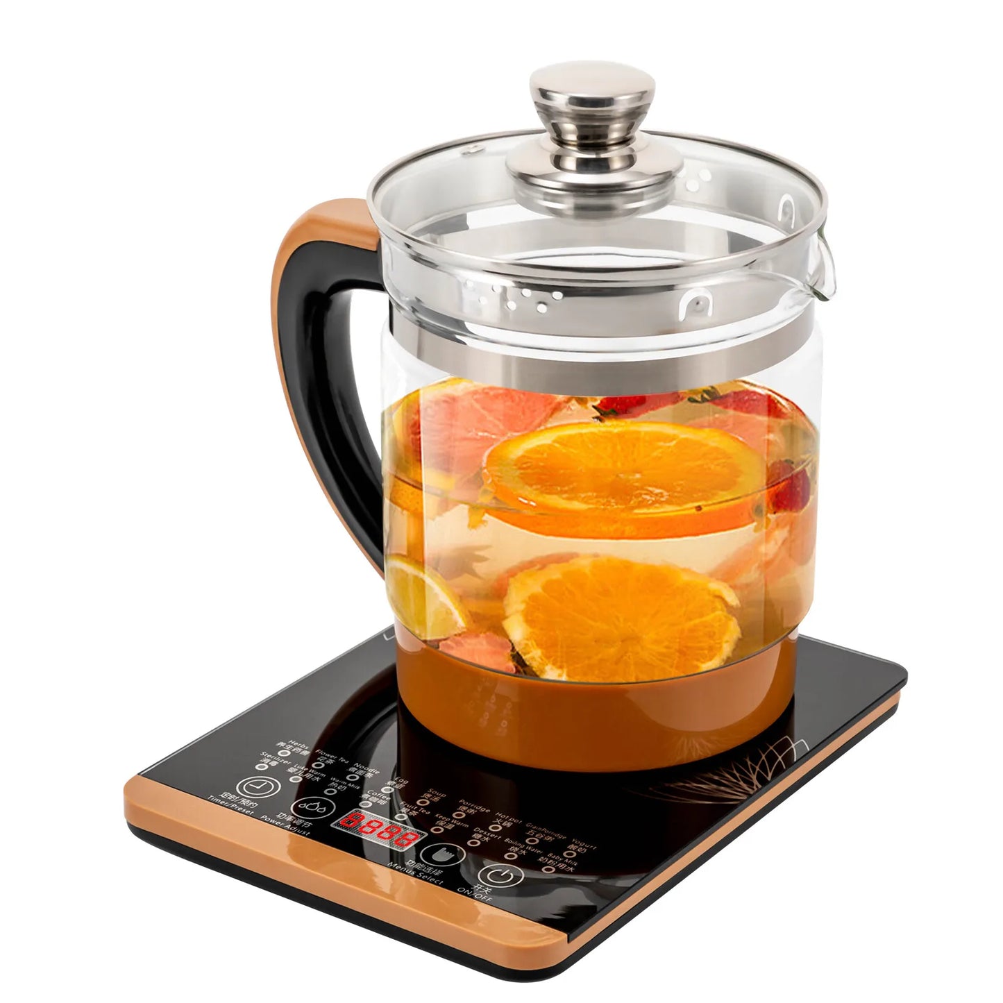 Electric Glass Tea Kettle With Warmer