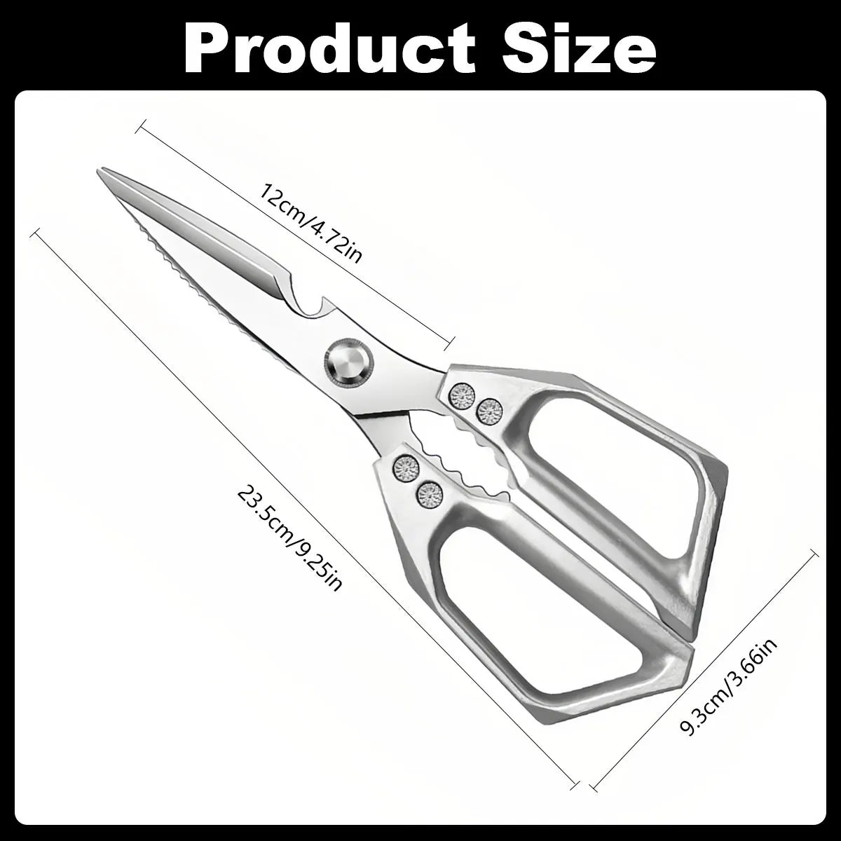 Stainless Steel Kitchen Shears For Easy Cutting And Cleaning