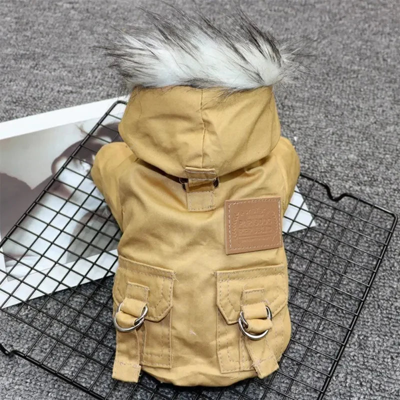Dog Coat Jacket Polyester For Autumn Winter Weather Protection