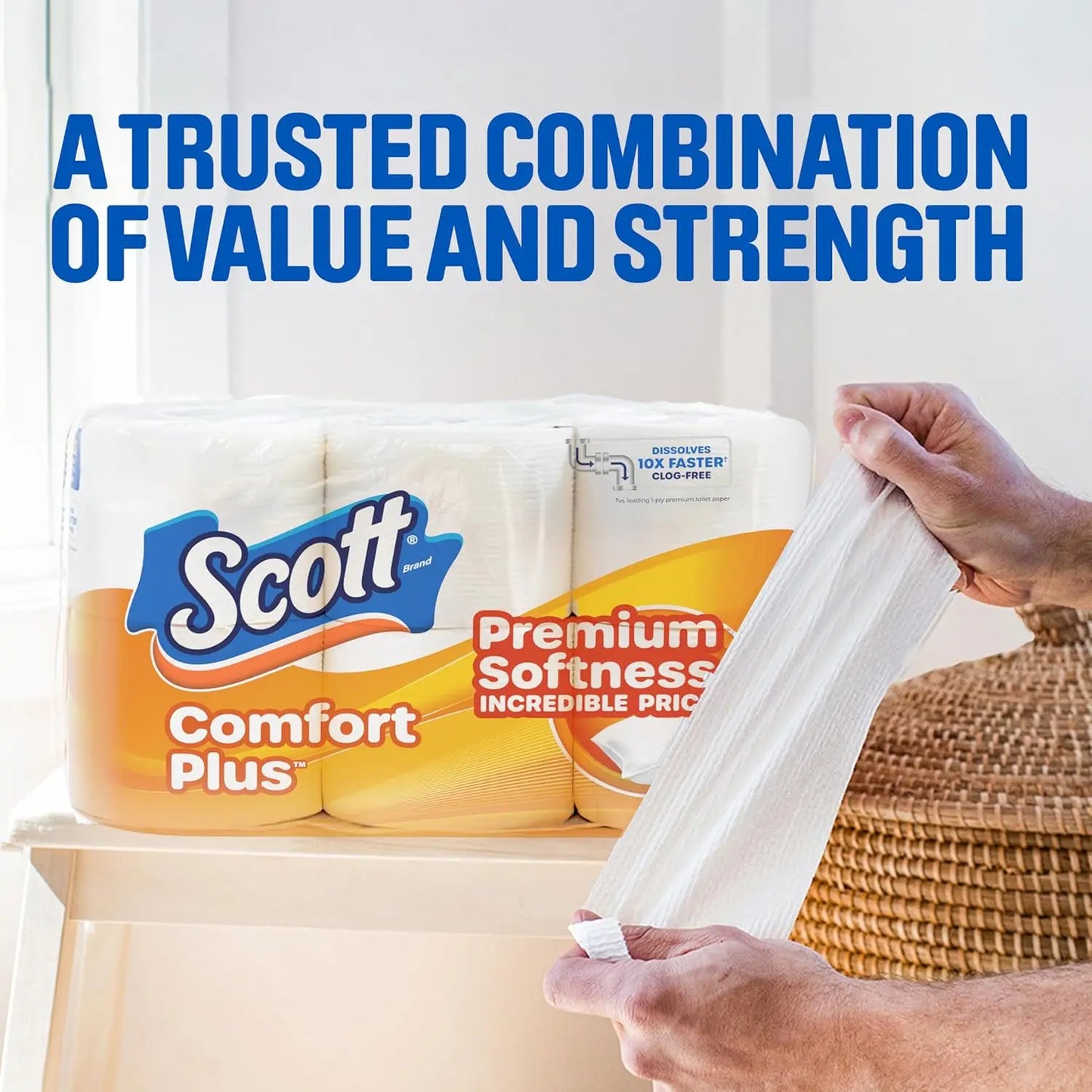 Toilet Paper 12 Triple Rolls Septic Safe Premium Quality