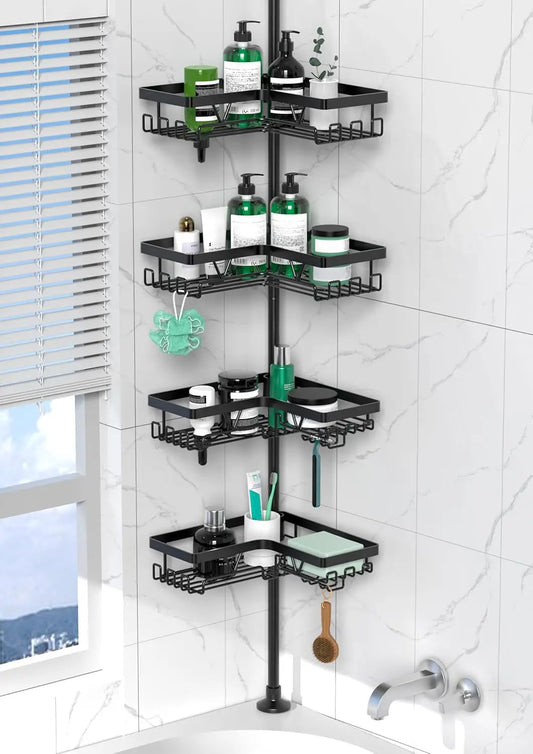 Stainless Steel 4 Tier Shower Caddy For Bathroom Organization