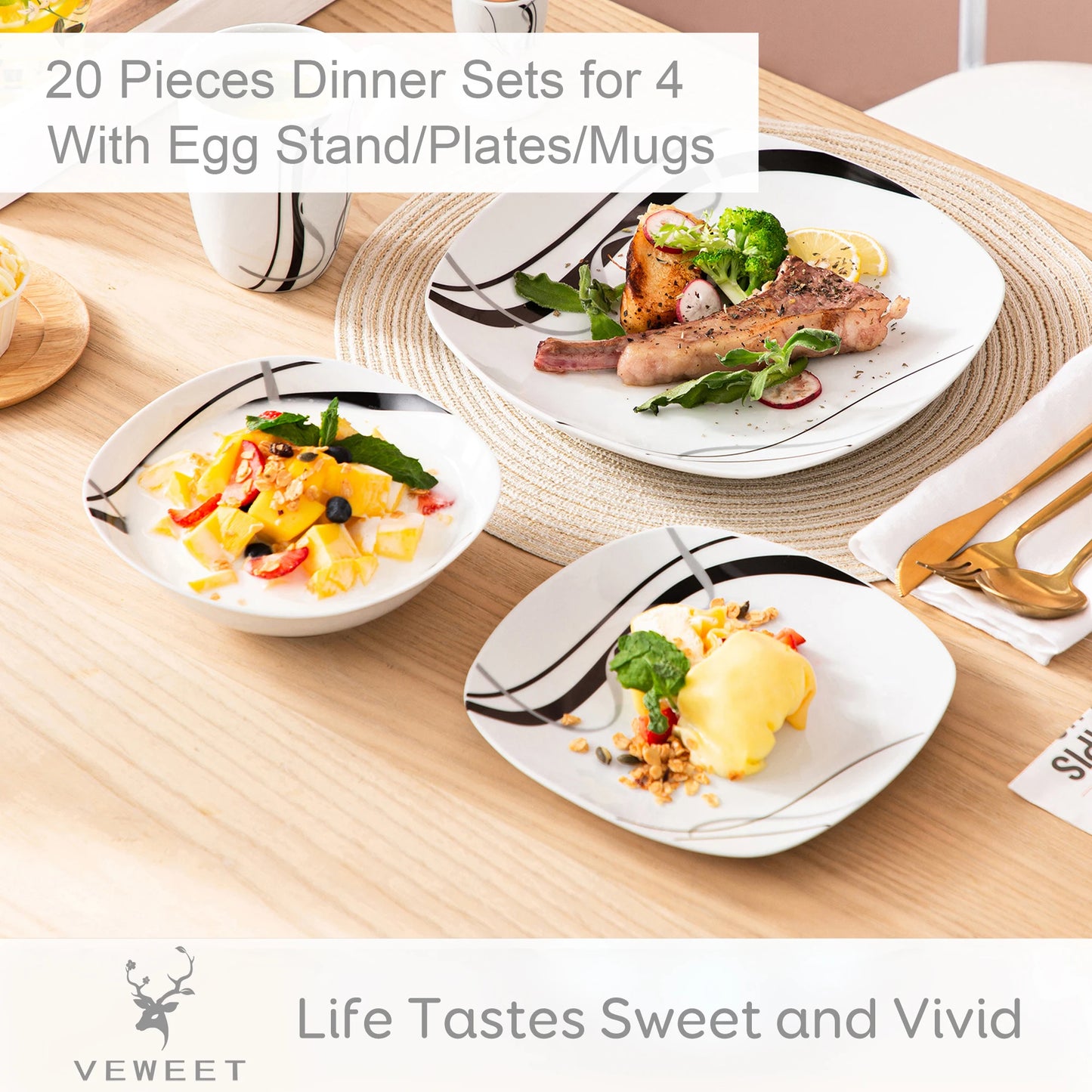 Fiona Porcelain Dinnerware Set Collection
