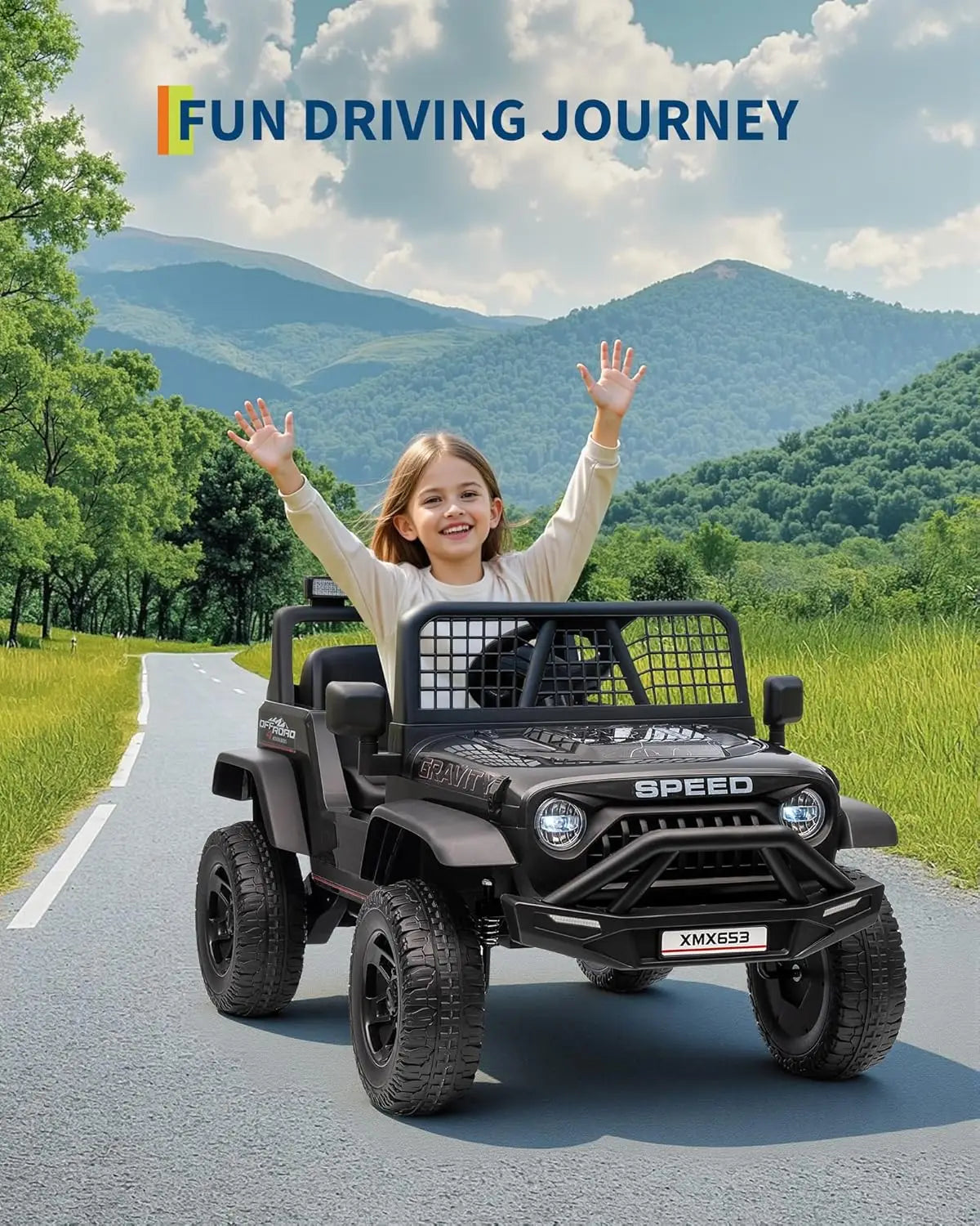 HiMISSE Electric Ride On Car For Kids With Remote Control