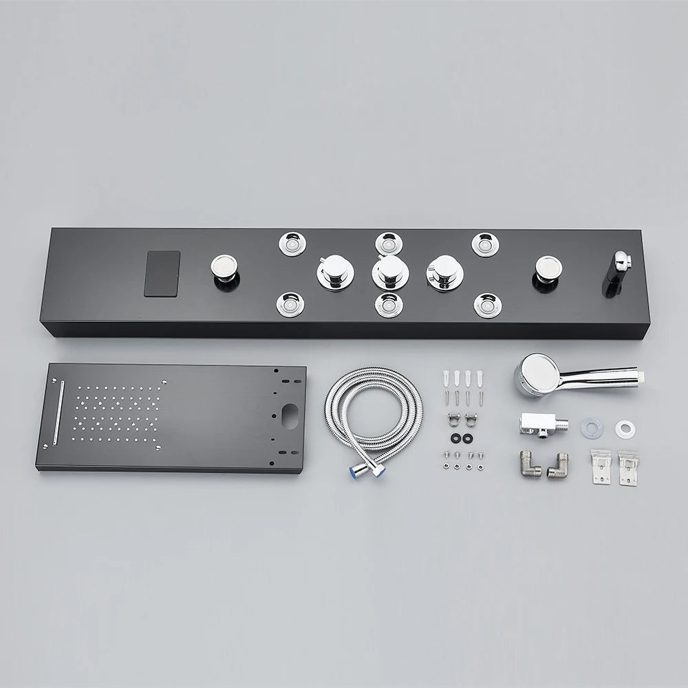 Quyanre LED Shower Panel Tower System With Hydroelectric LCD Display