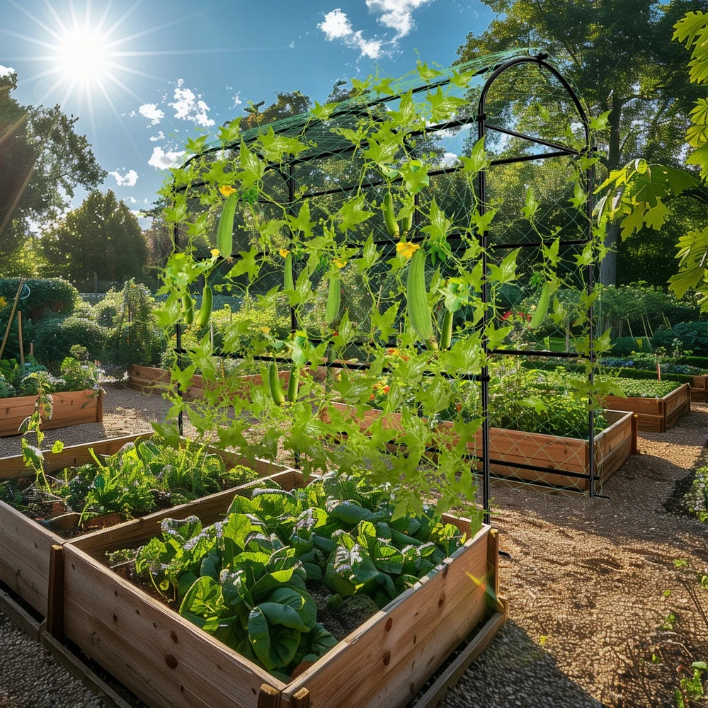 Wisfor U Shaped Metal Tall Plant Trellis Frame For Climbing