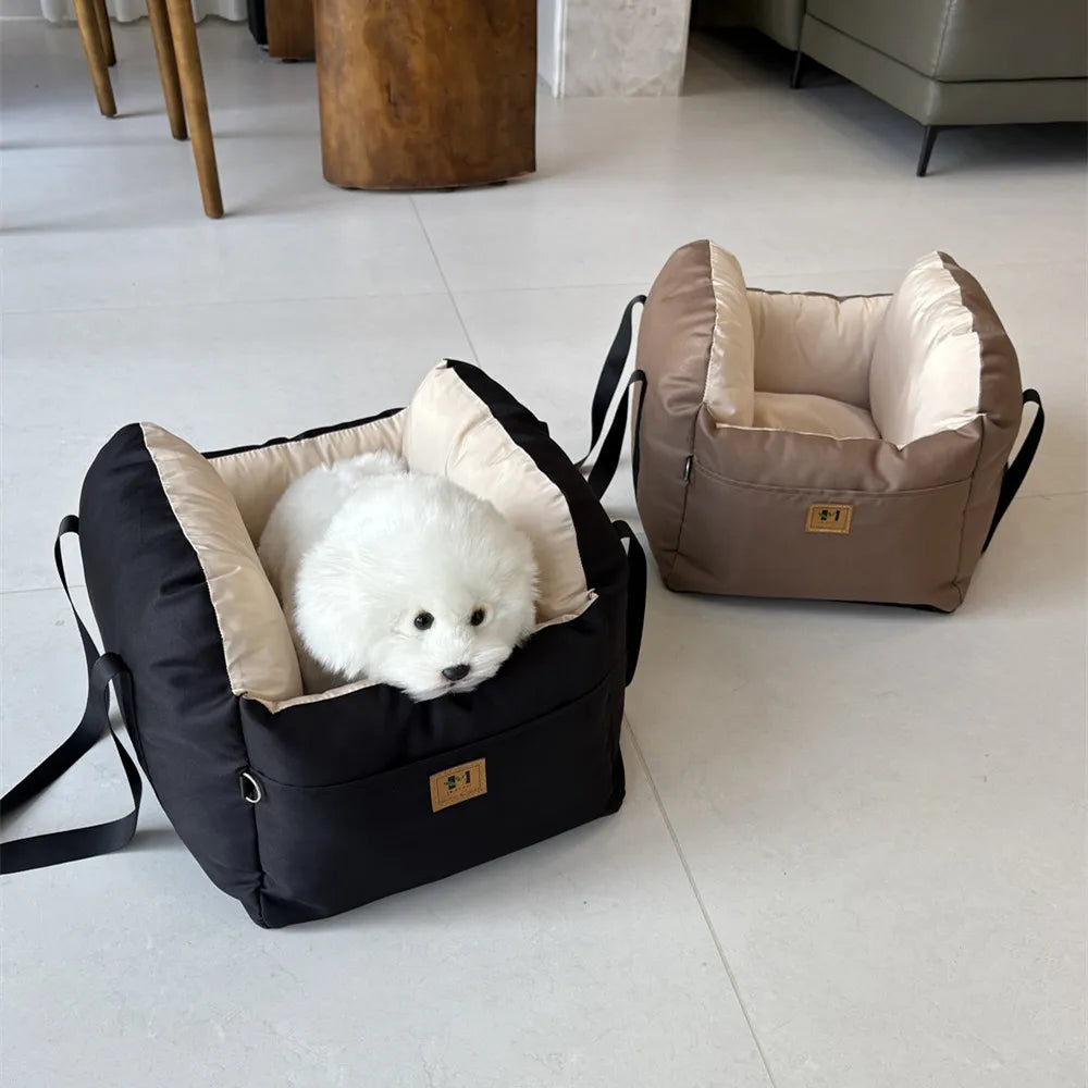 Dog Car Seat with Safety Belt Washable Travel Mattress
