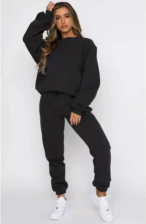 KANSOON Two Piece Long Sleeve Sweatsuit Pants Set For Women