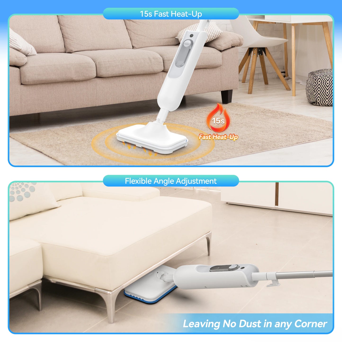 INSE Powerful 6 In 1 Steam Vac Mop For Scrubbing And Cleaning