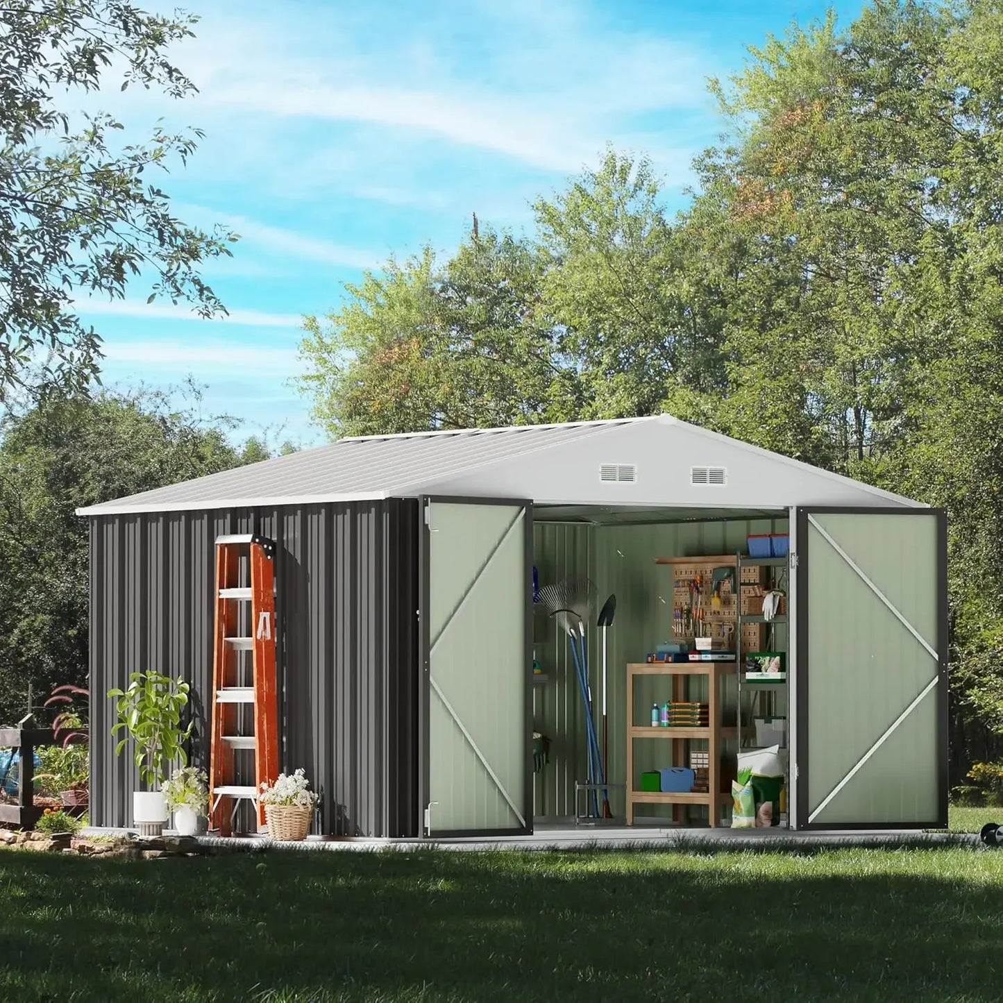 Outdoor Metal Storage Shed