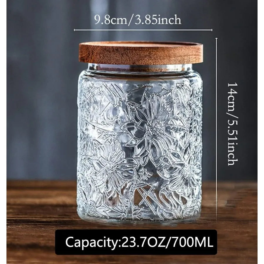 Vintage Glass Jar With Lid