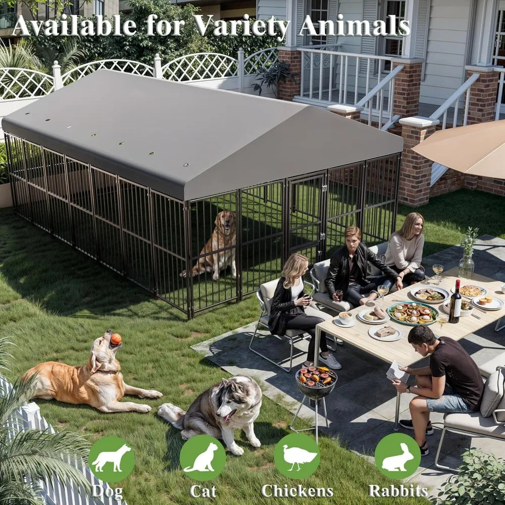 Heavy Duty Outdoor Dog Kennel With Roof