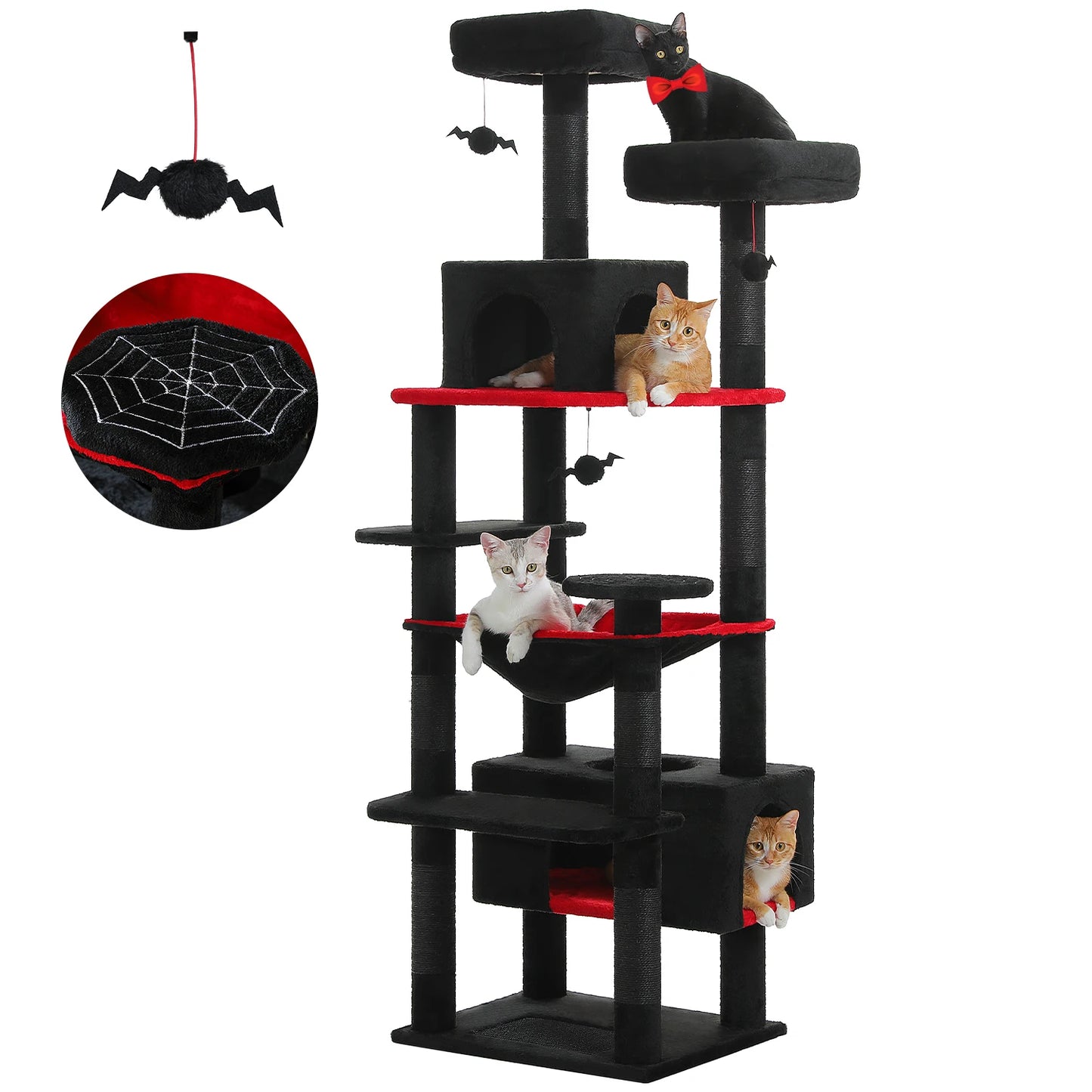 Large Cat Tree and Tower With Sisal-Covered Scratching Posts