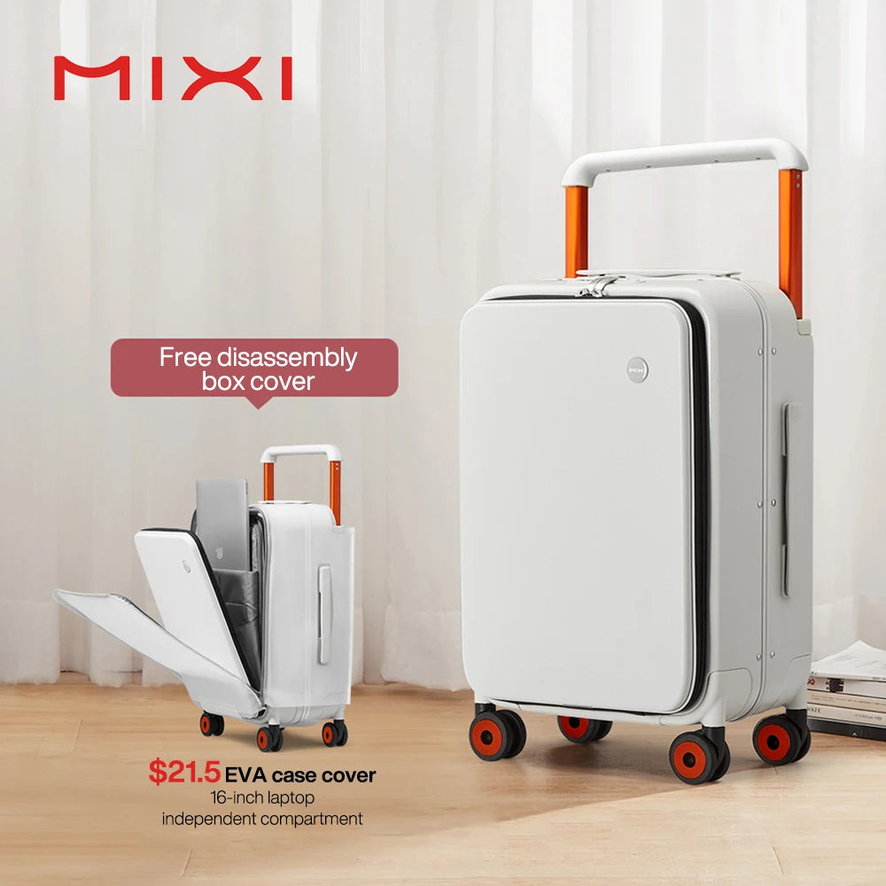 Mixi Unisex Carry On Luggage Hardside PC Aluminum Frame