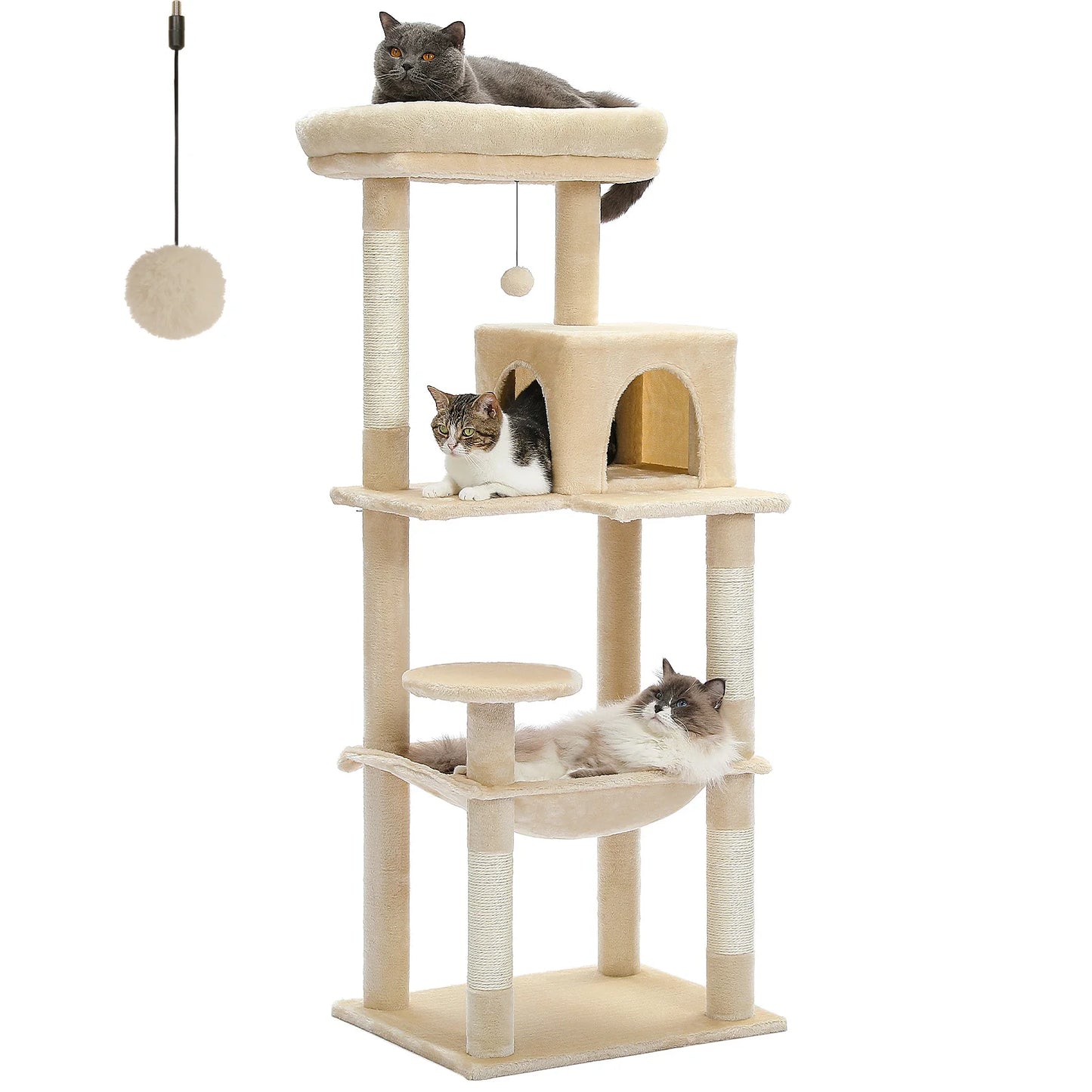 PAWZ Road Five Level Cat Tower For Large Cats Hammock