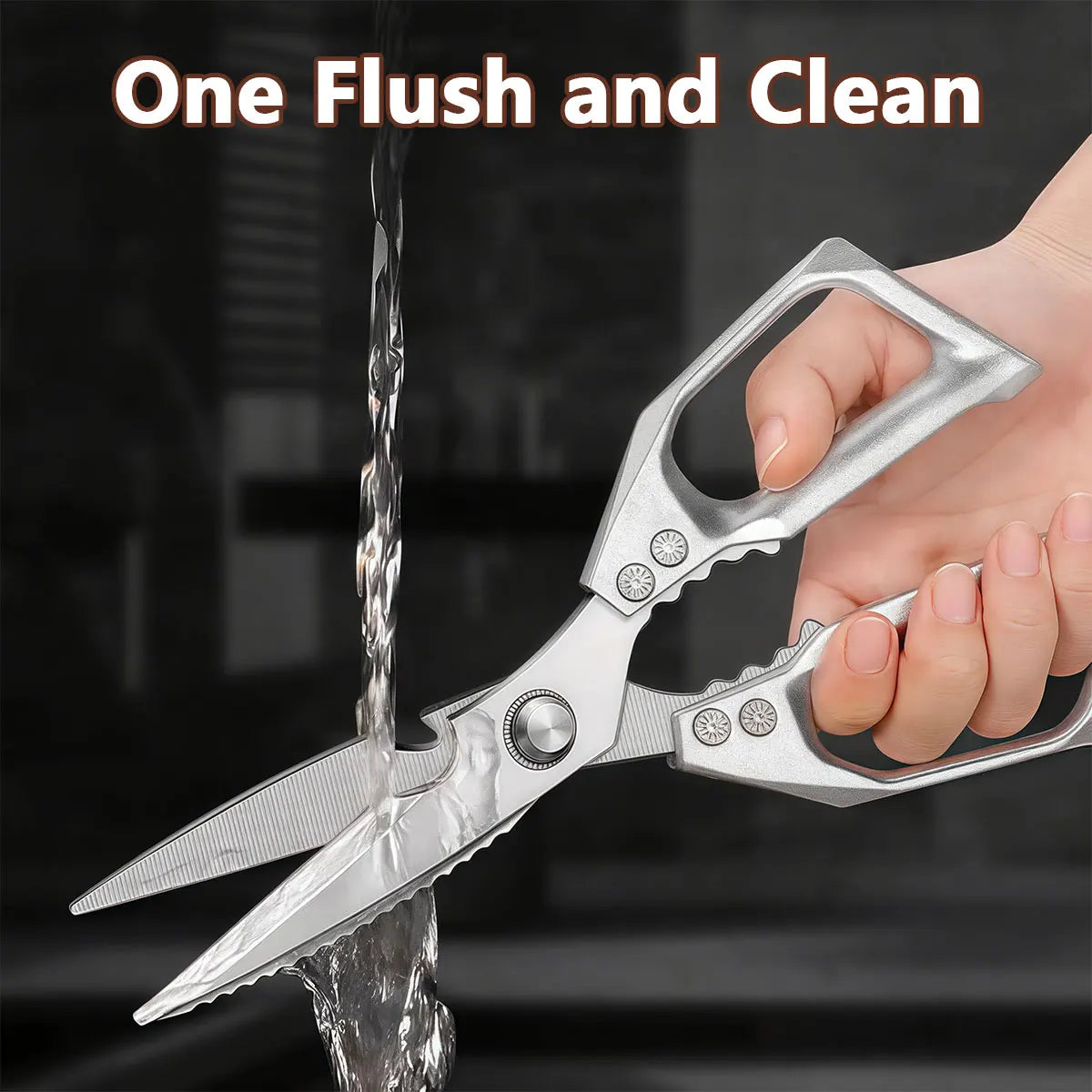 Stainless Steel Kitchen Shears For Easy Cutting And Cleaning