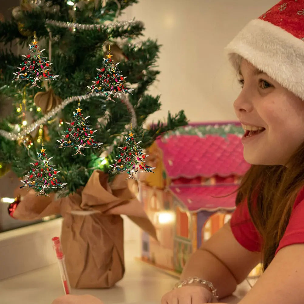 2D Hummingbird Christmas Ornament