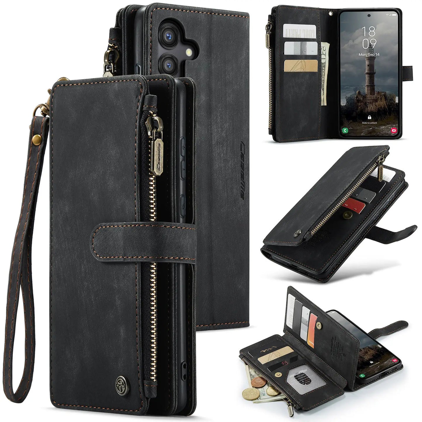 Durable PU Leather Wristlet for Samsung Galaxy A55 A35 A25 5G (2024)