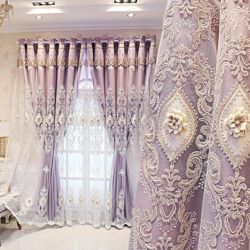 Luxury Vintage Embroidered Curtains