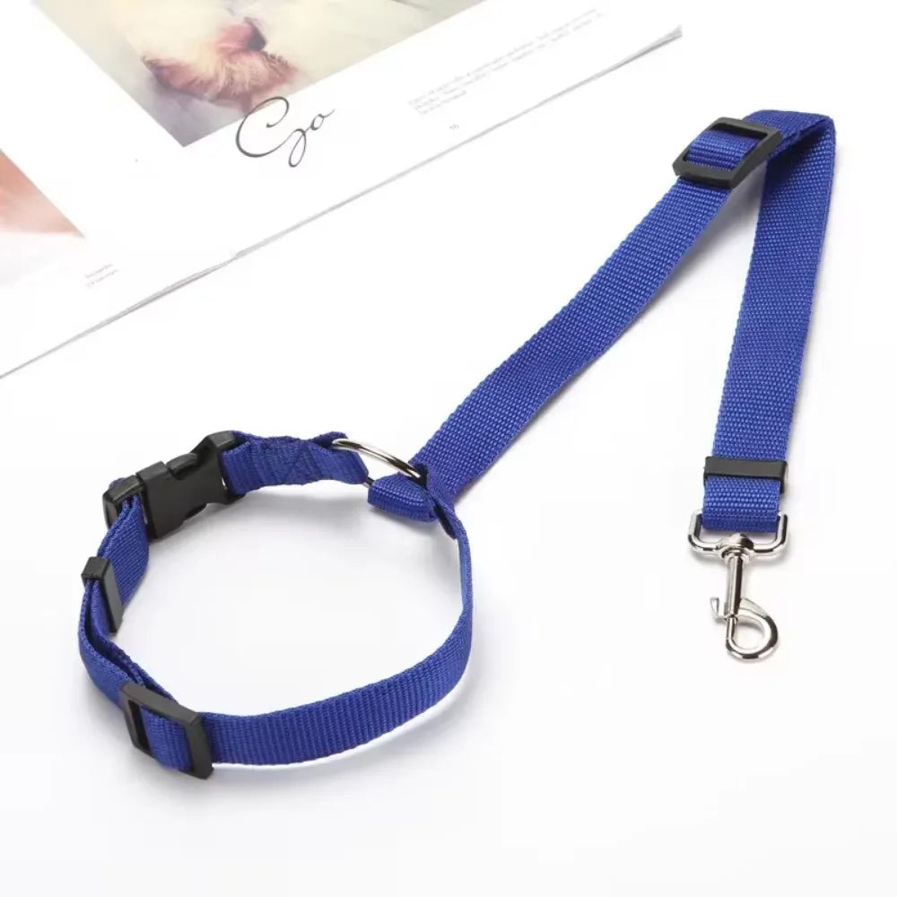 Solid Color Pet Backseat Safety Belt Adjustable