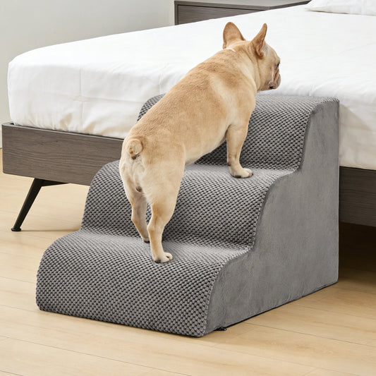 Curved Foam Pet Stairs for Dogs & Cats