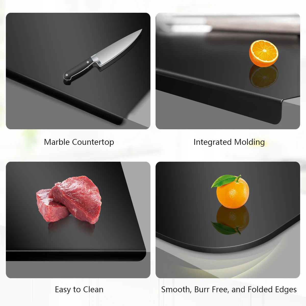 Non Slip Acrylic Cutting Board With Lip For Easy Cleaning