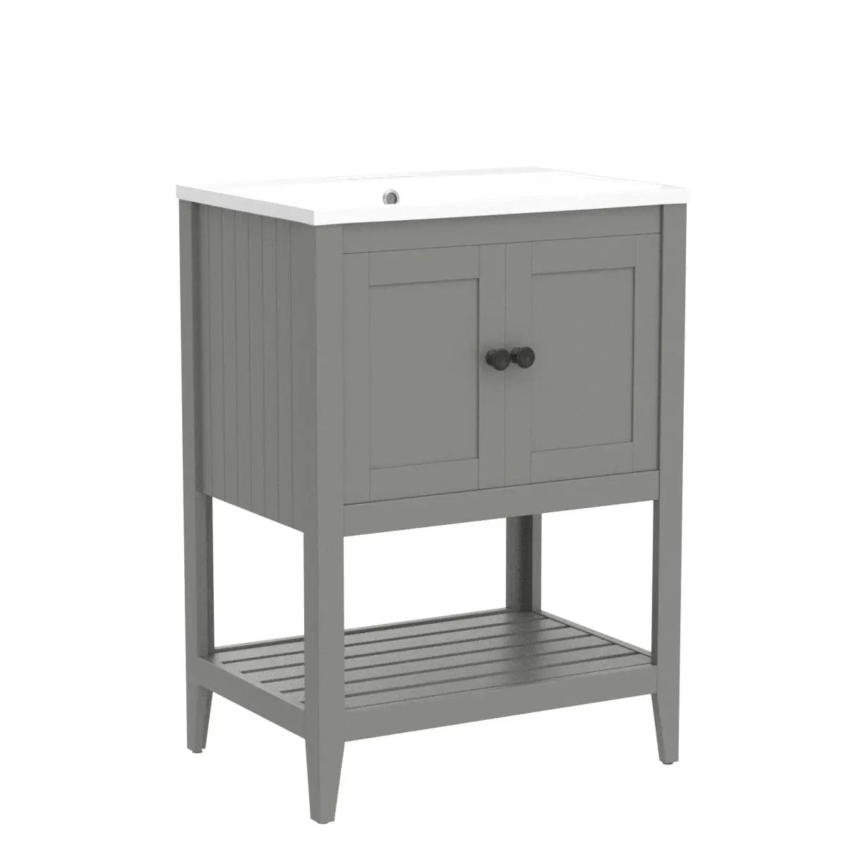Solid Wood Bathroom Vanity Cabinet With Durable Birch Wood Construction