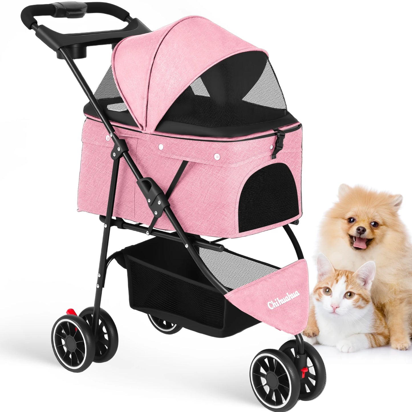 CHIHUAHUA Pet Stroller For Dogs And Cats With Alloy Frame