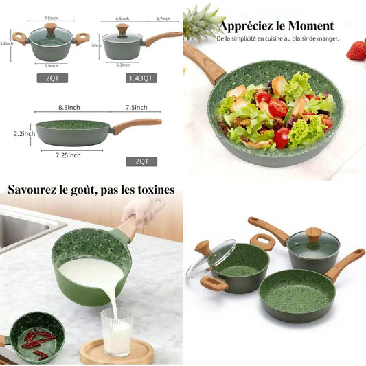 Nonstick 3-Piece Cookware Set For Everyday Cooking