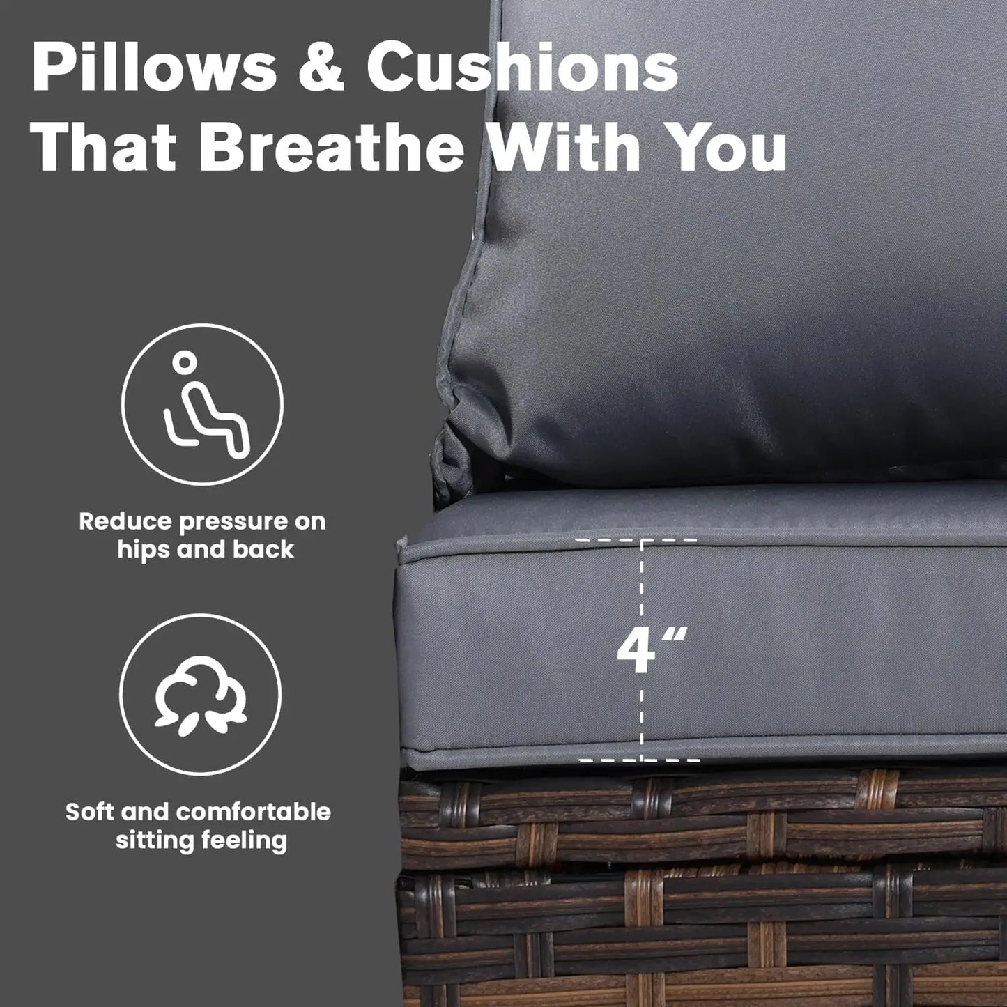 All Weather Wicker Patio Bistro Set With Table Outdoor Furniture