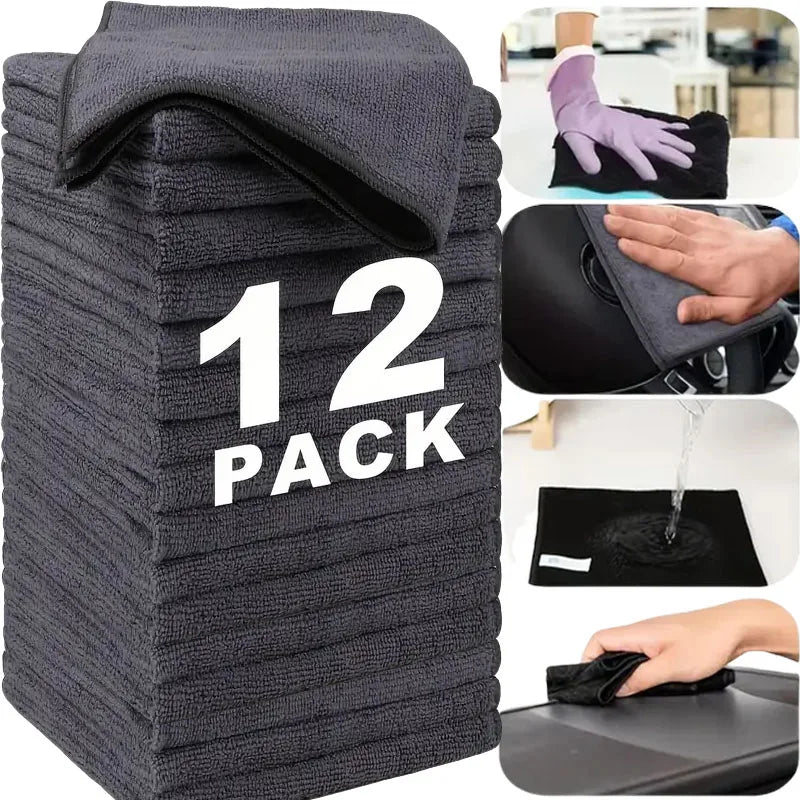 Thick Microfiber Cleaning Cloths Lint Free
