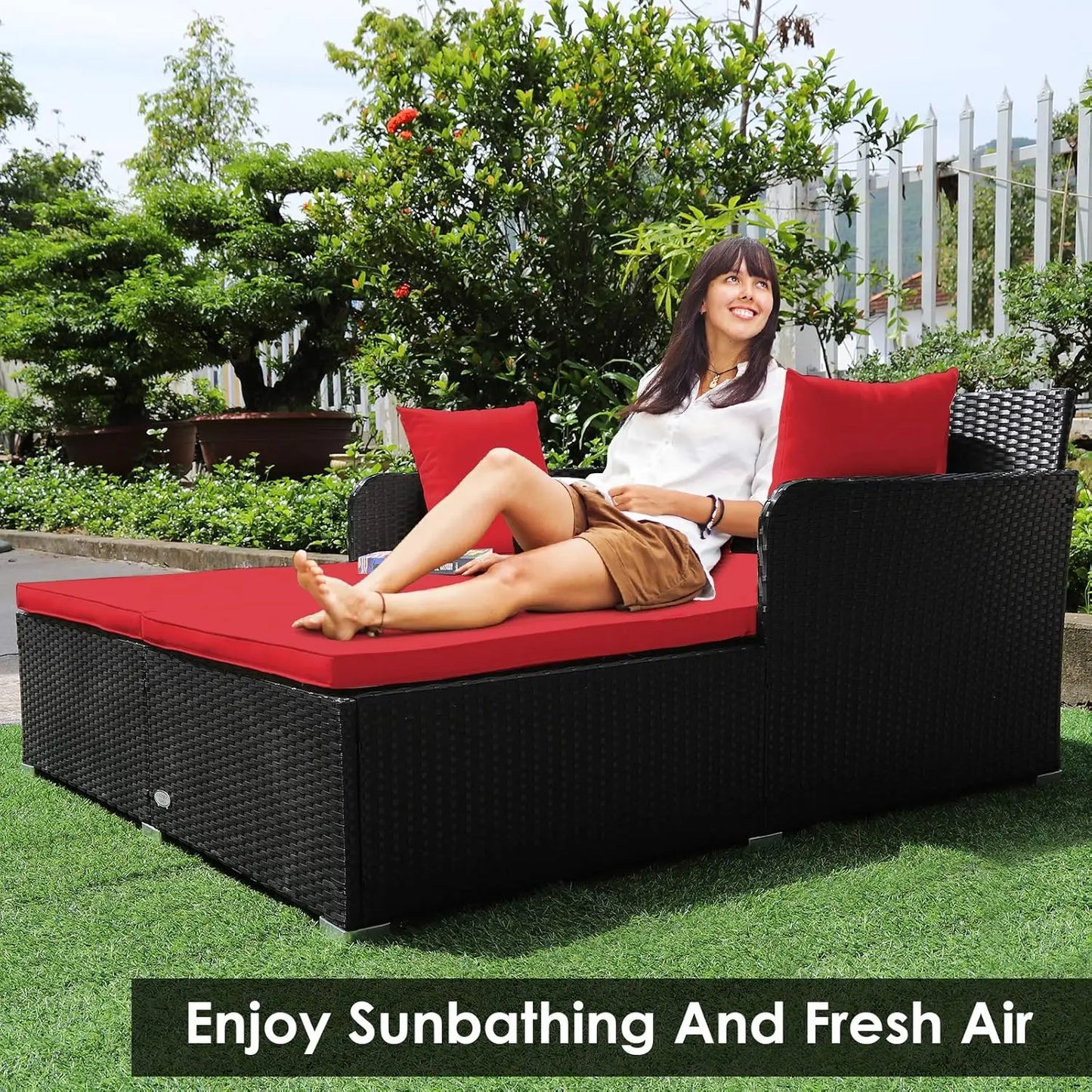 Outdoor Rattan Daybed For Garden And Patio Furniture