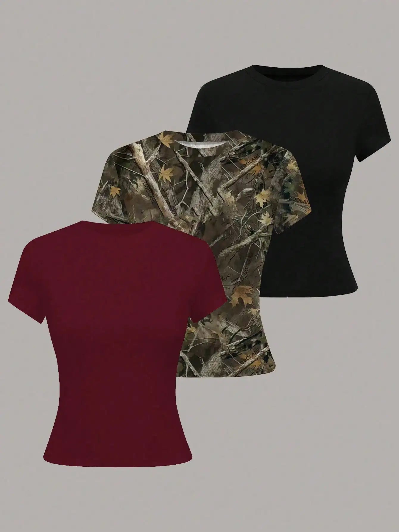 Women's Short Sleeve Knit T Shirt With Elastic Fabric