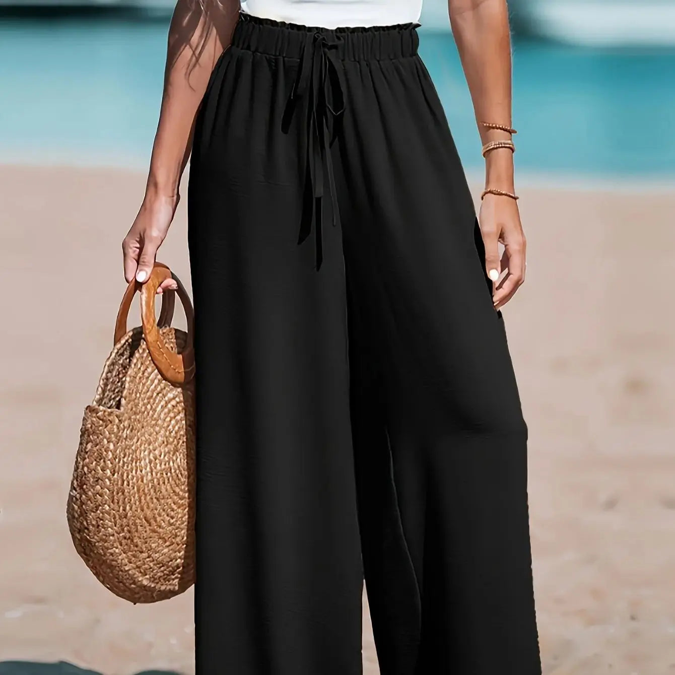 Women's Casual Wide Leg Pants All Season Comfort 100 Percent Polyester