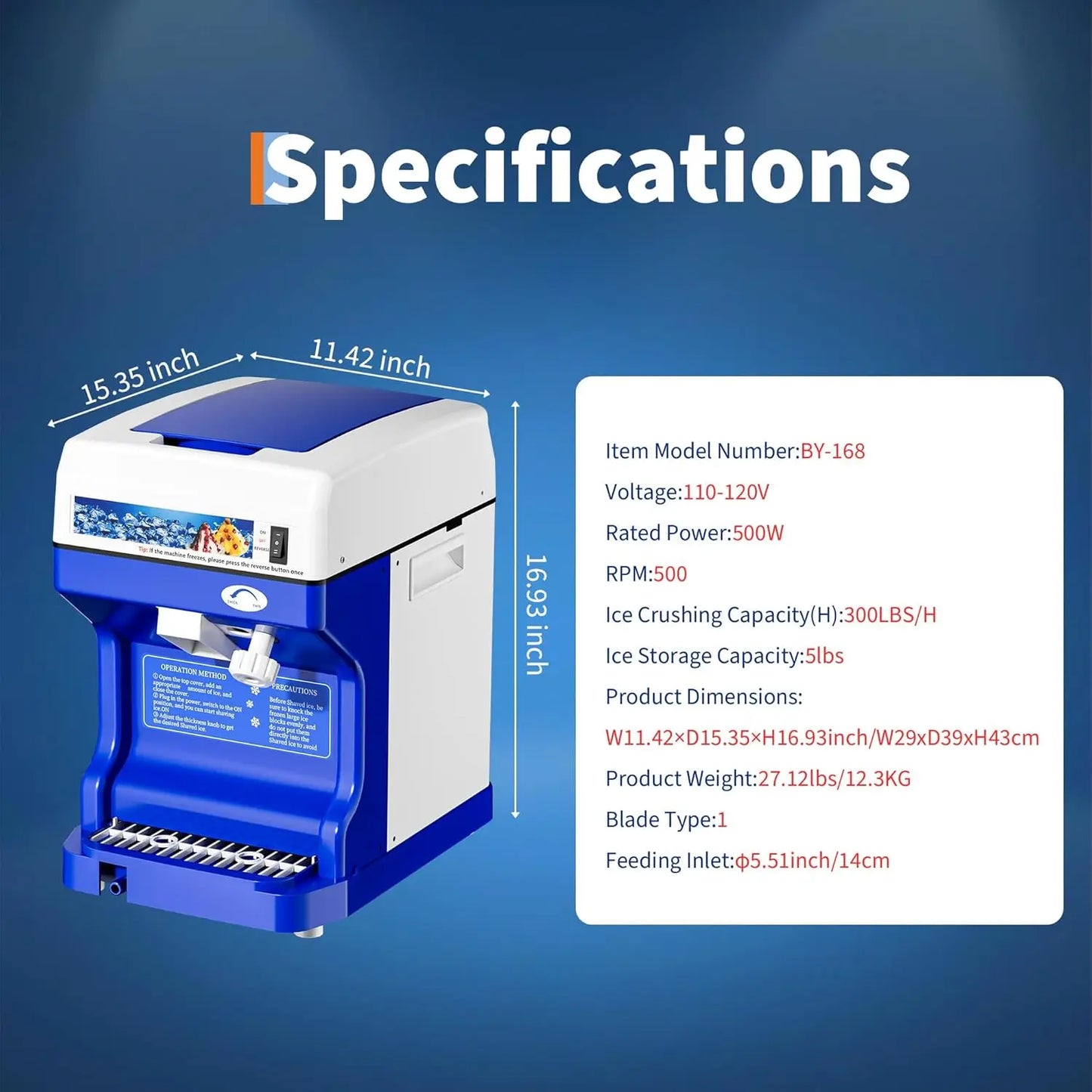 Countertop Shaved Ice Machine