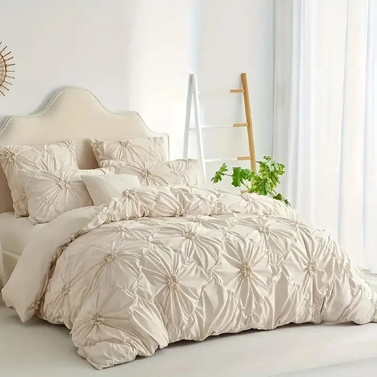 Bohemian Flower Quilt Cover Set 3 Pieces Polyester