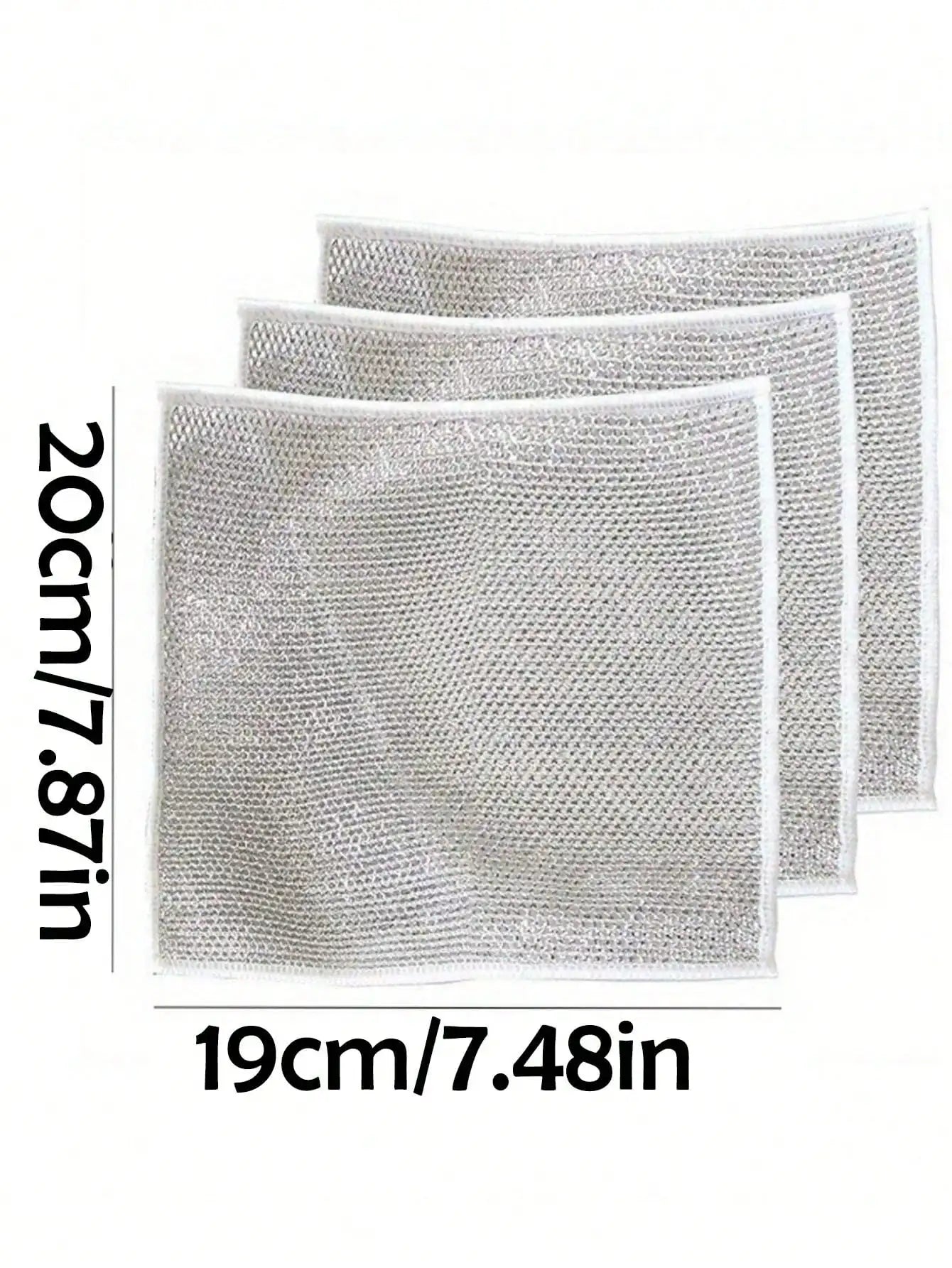 Iron Wire Dish Scrubber Cloths Reusable Metal Cleaning Cloths