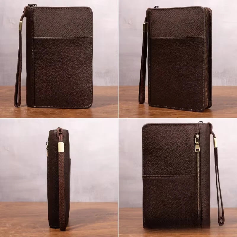 Vintage Leather Cigar Humidor Case Multifunctional Holder Lychee Pattern