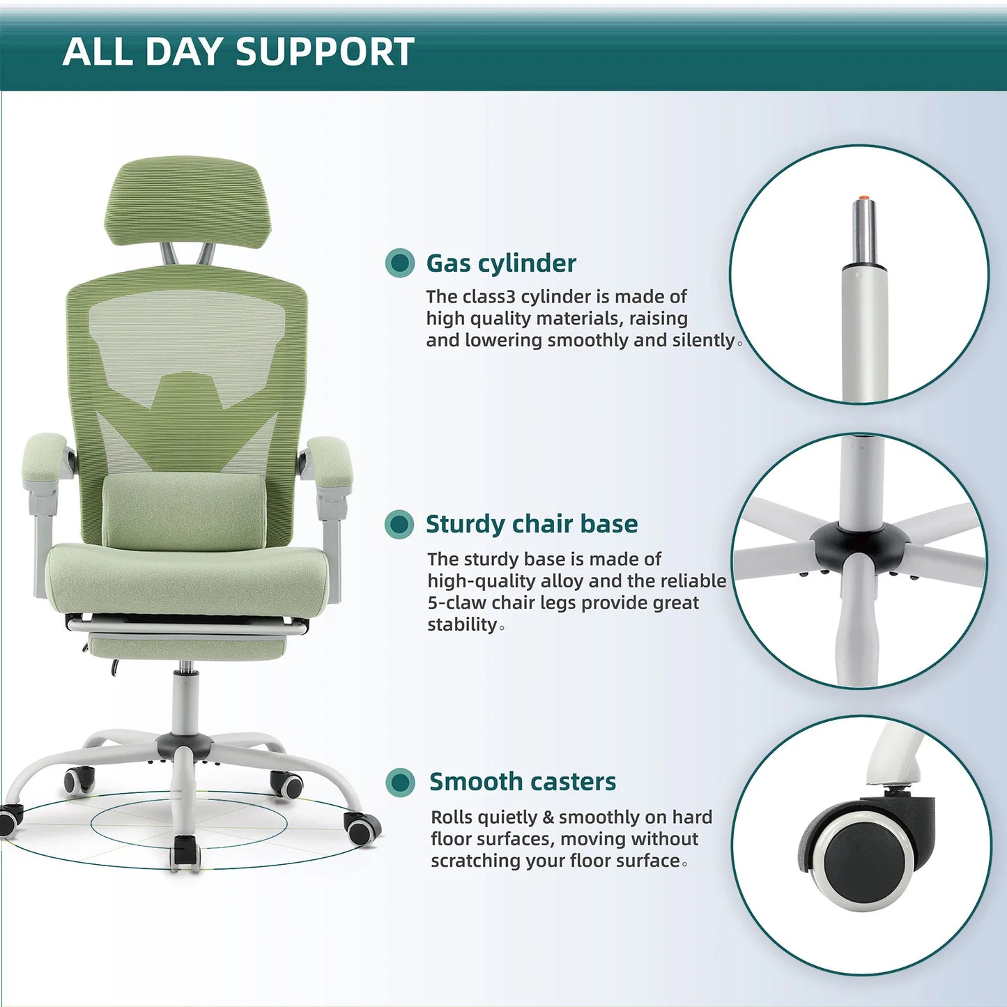 JHK Ergonomic Reclining High Back Mesh Computer Chair