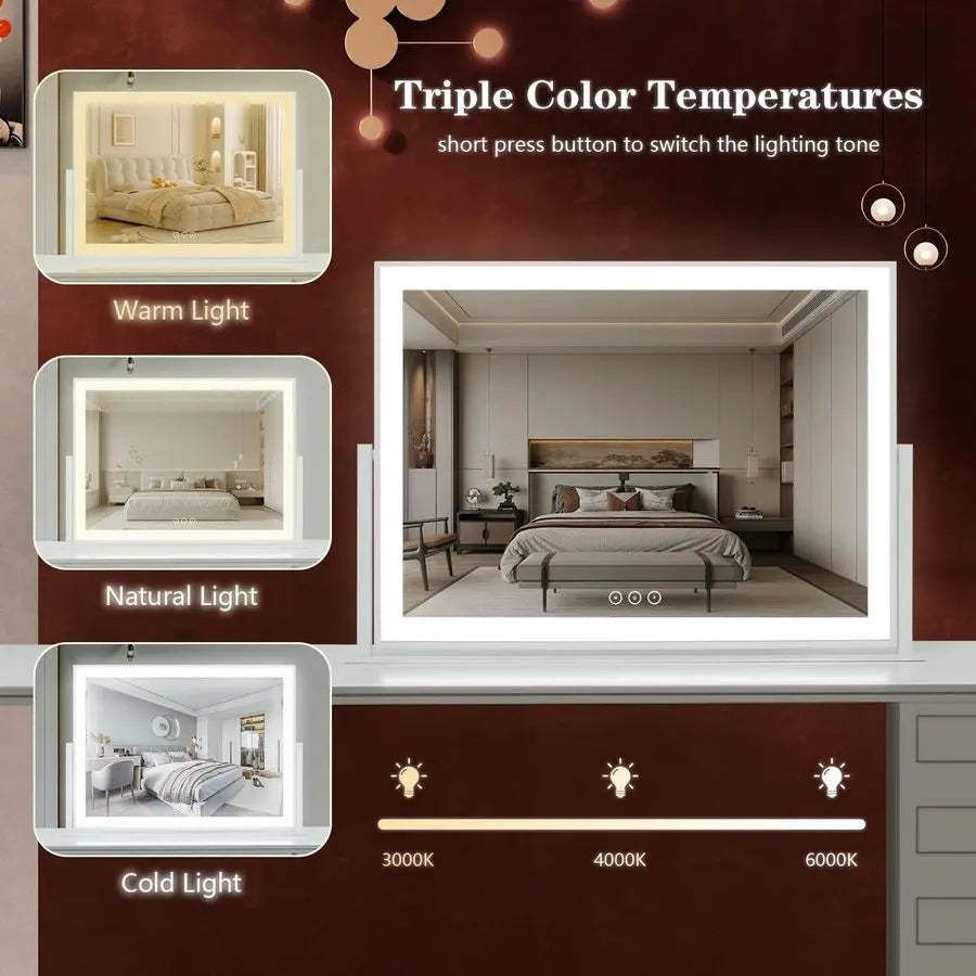 LED Lighted Makeup Mirror With Smart Touch Control