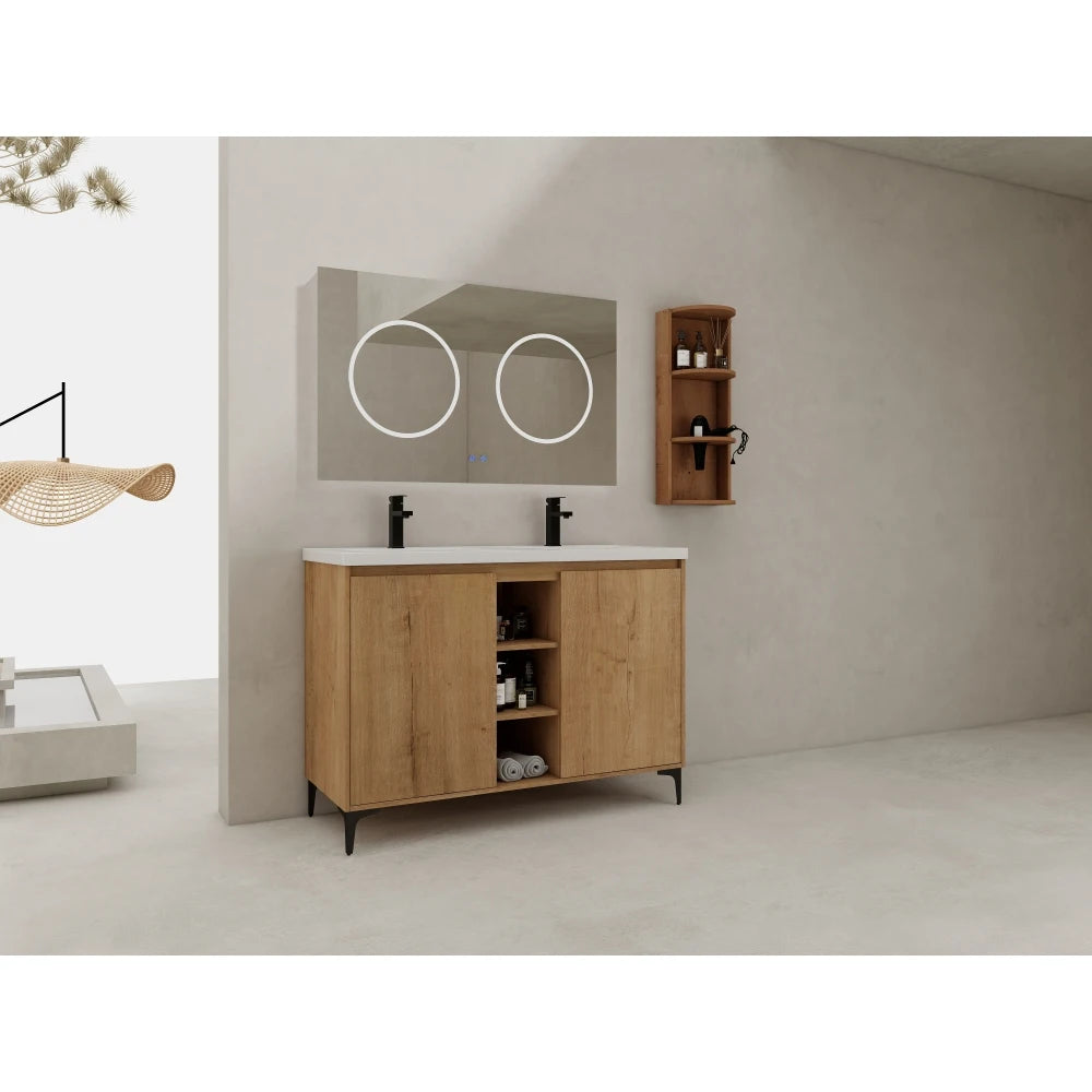 Hign-concerned Freestanding Double Sink Bathroom Vanity Cabinet