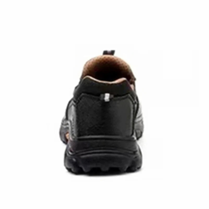Mens Composite Toe Work Boots Waterproof Leather Upper Rubber Outsole