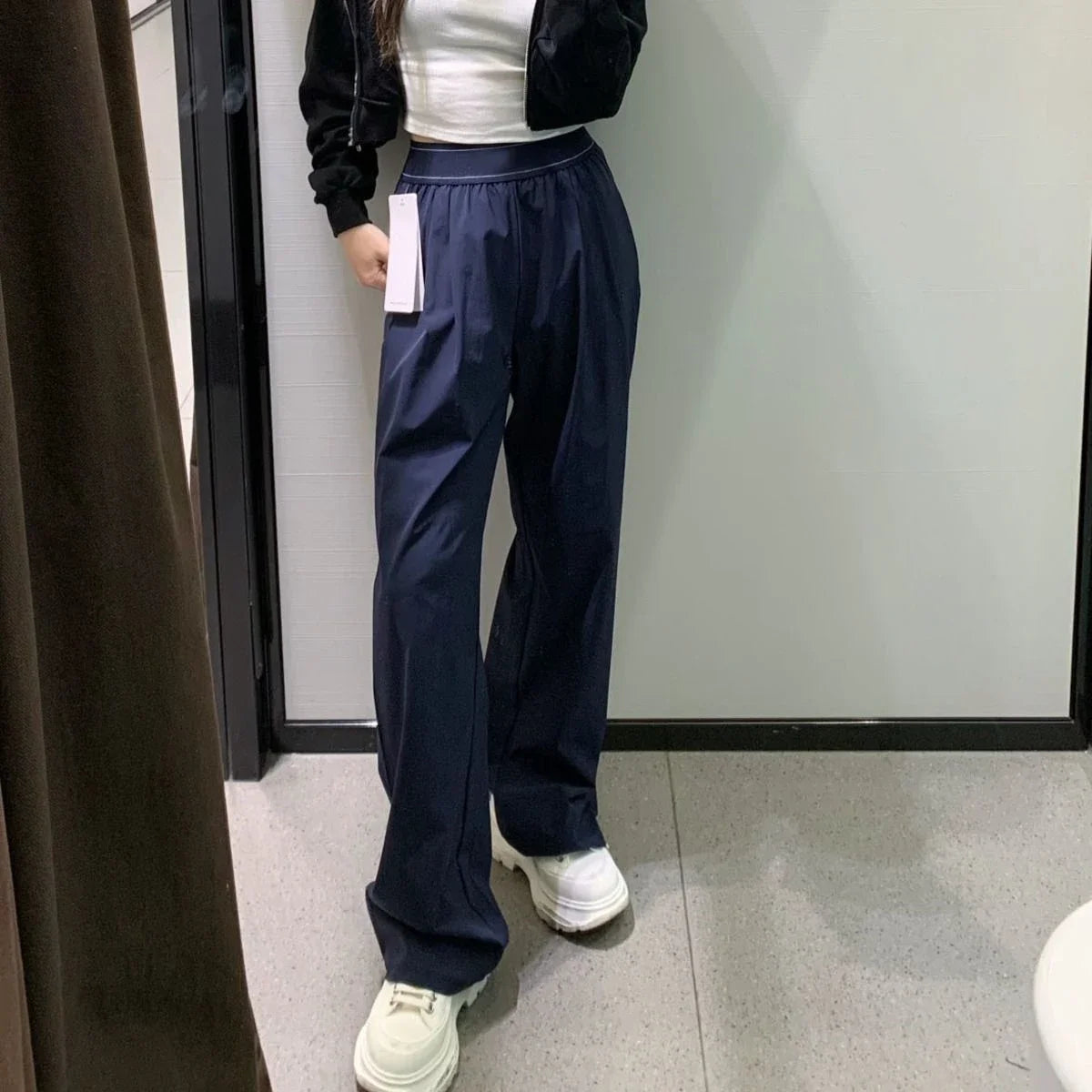 Casual Jersey Wide Leg Pants For Women Loose Fit Everyday