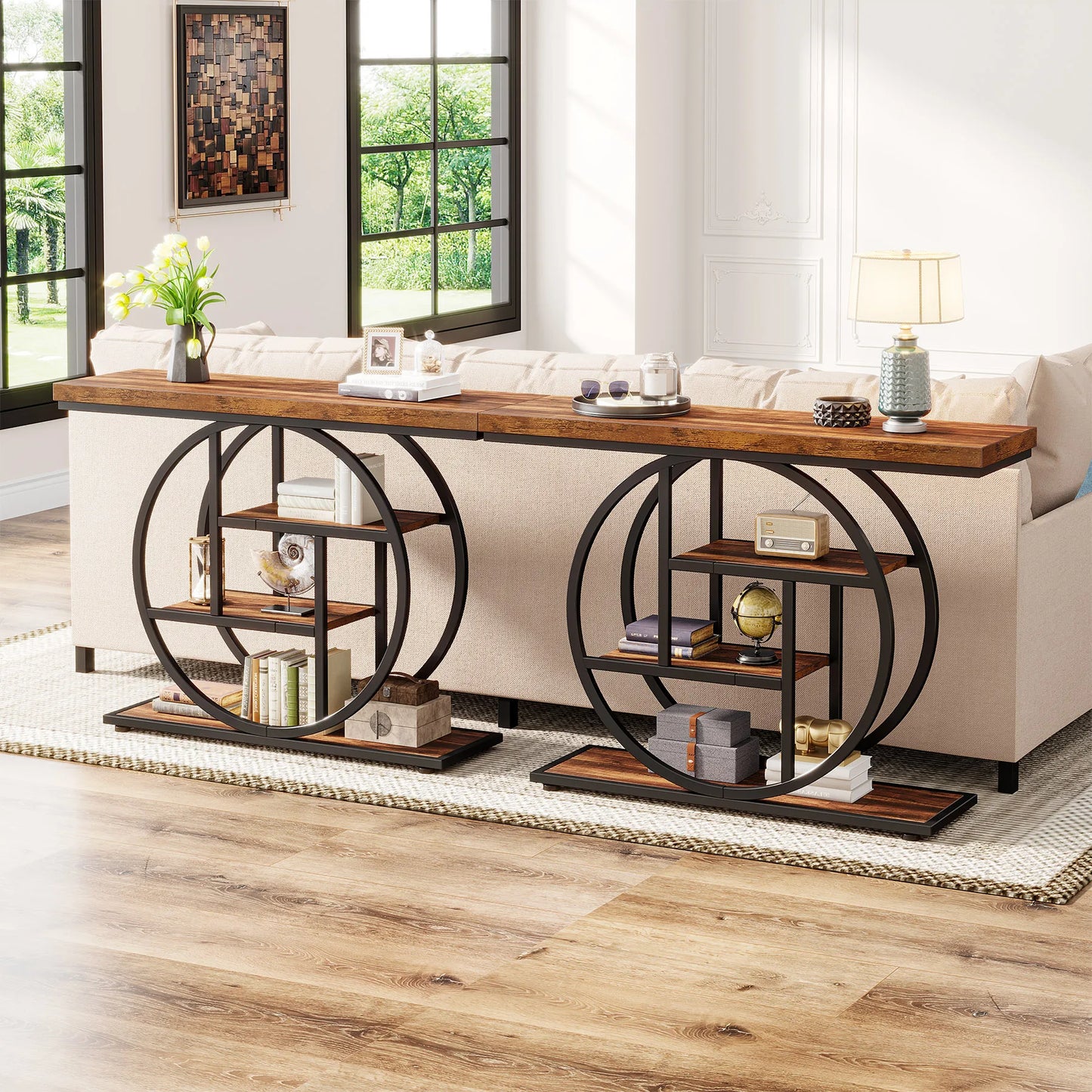 4 Tier Entryway Sofa Table For Living Room
