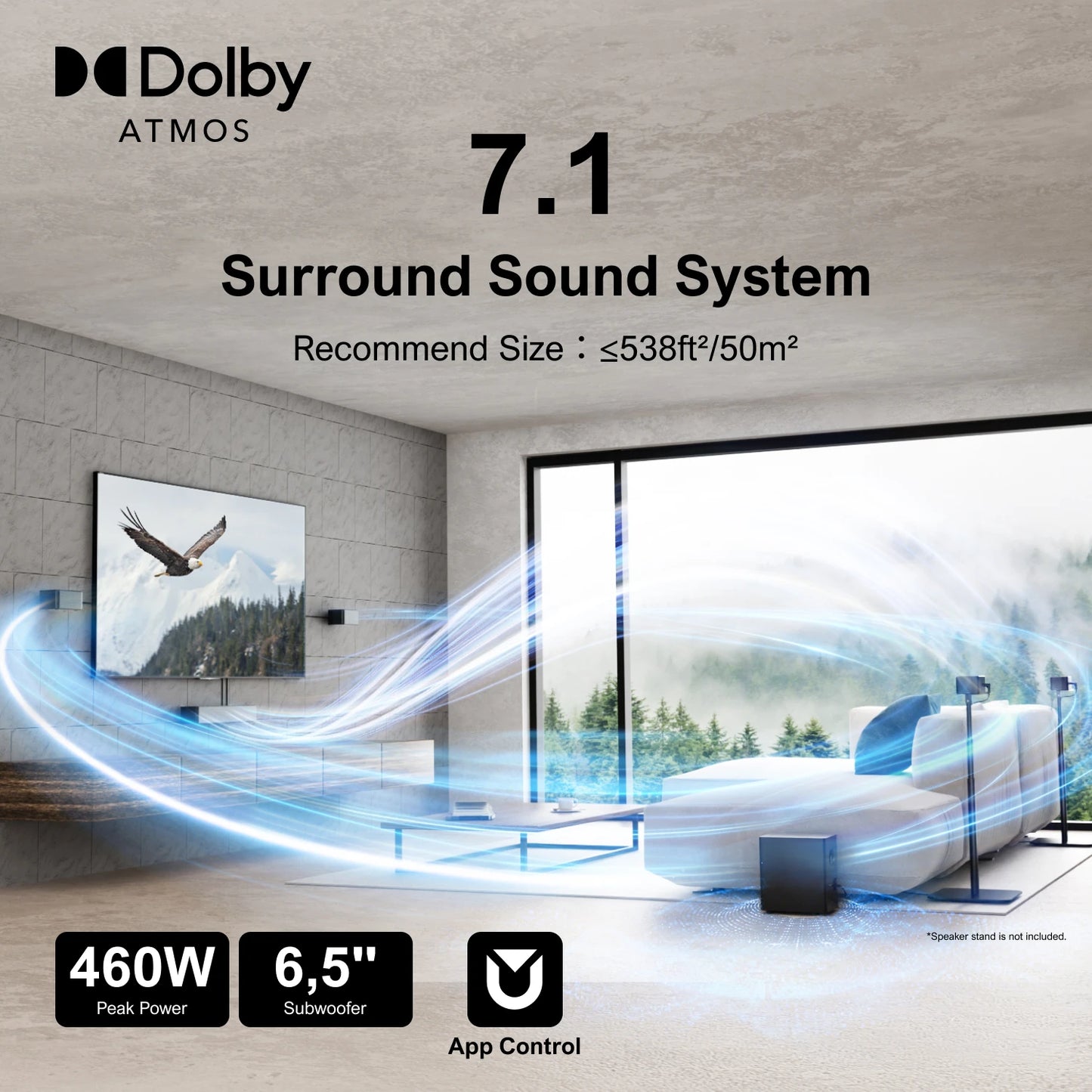 ULTIMEA Poseidon D80 7.1 Surround Soundbar With Dolby Atmos