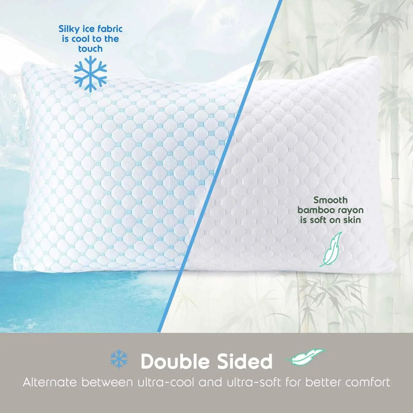 Cooling Gel Pillows With Polyester Filling For All Night Comfort